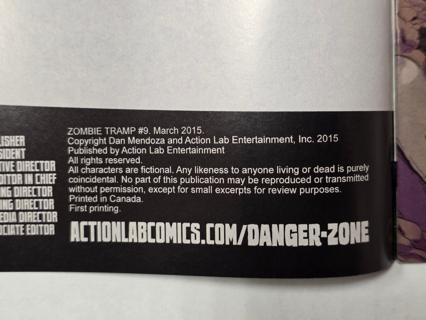 Zombie Tramp #9 Limited Edition Variant Dan Mendoza Breaking Bad Cover NEAR MINT Action Lab Danger Zone LIMITED TO 1500