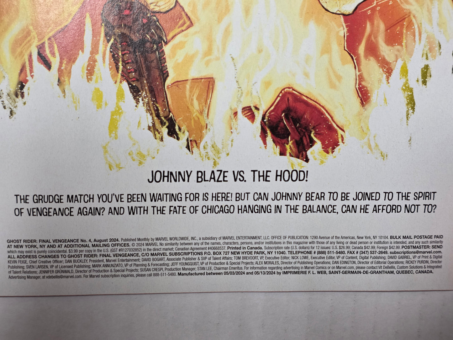 Ghost Rider Final Vengeance #4 Variant Edition Skottie Young NEAR MINT MARVEL