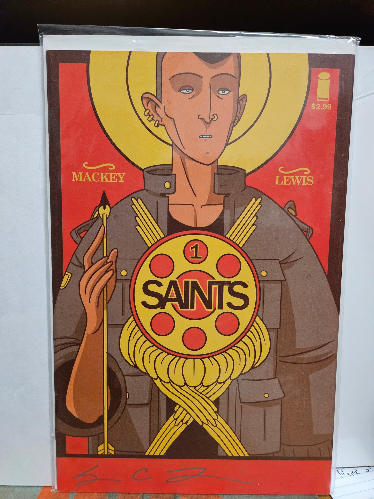 Saints #1 2015 Signed Sean Lewis IMAGE