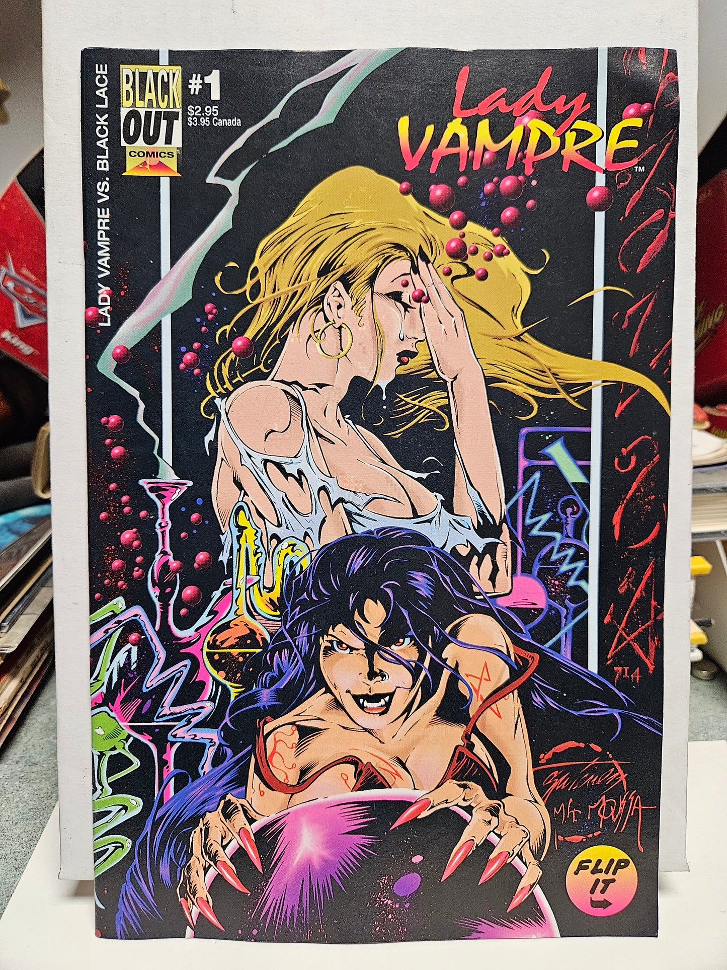 Lady Vampre VS. Black Lace 1996 BLACKOUT COMICS