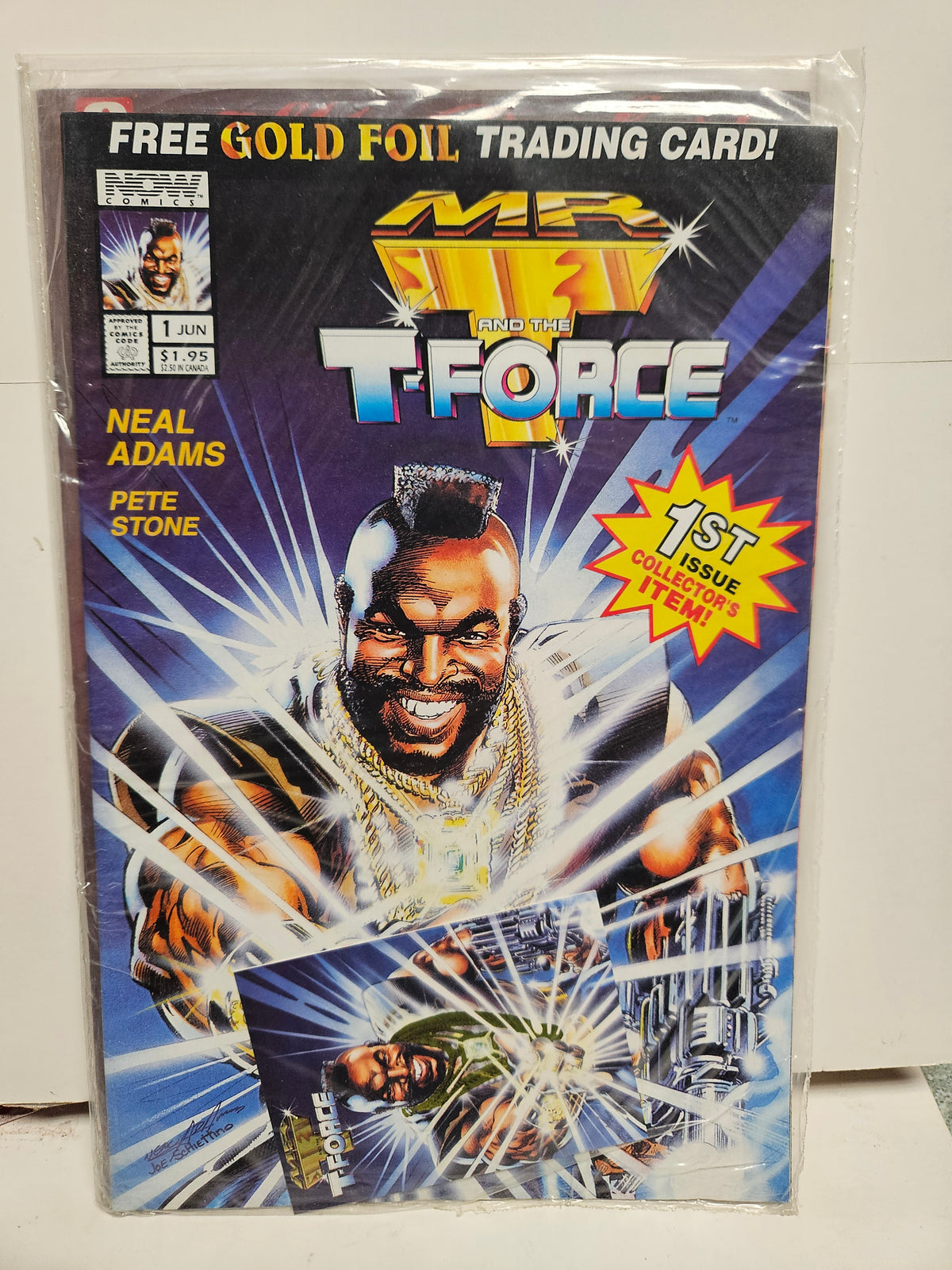 Mr. T and the T-Force #1 1993 Sealed Polybag w/ Trading Card NOW COMICS