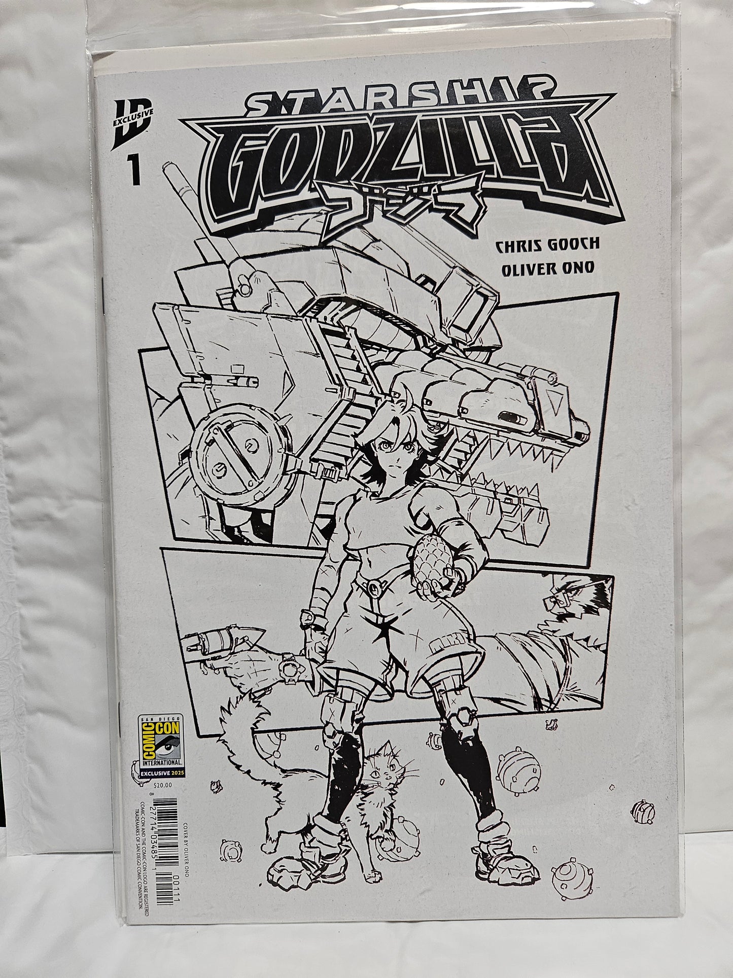 Starship Godzilla #1 Cover A (B&W Variant) First Printing July 2025 IDW