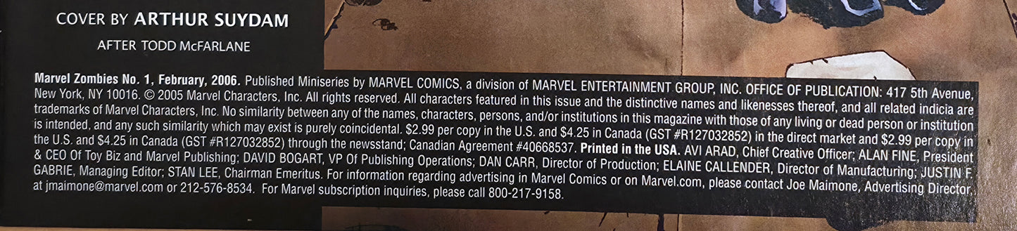 Marvel Zombies #1-5 Complete Run INCLUDES #1 ARTHUR SUYDAM VARIANT COVER! NEAR MINT