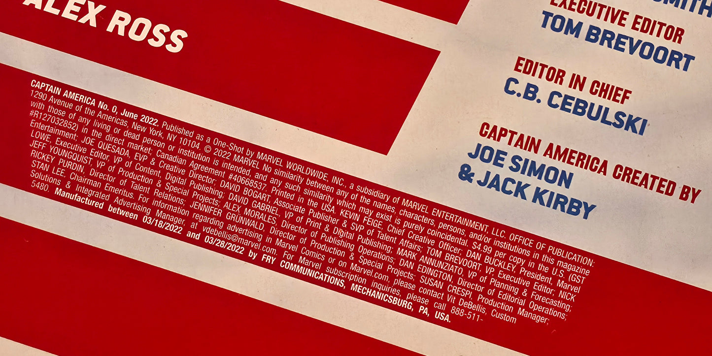 Captain America #0 (2022) Variant Edition 1:50 Adam Hughes NEAR MINT Marvel