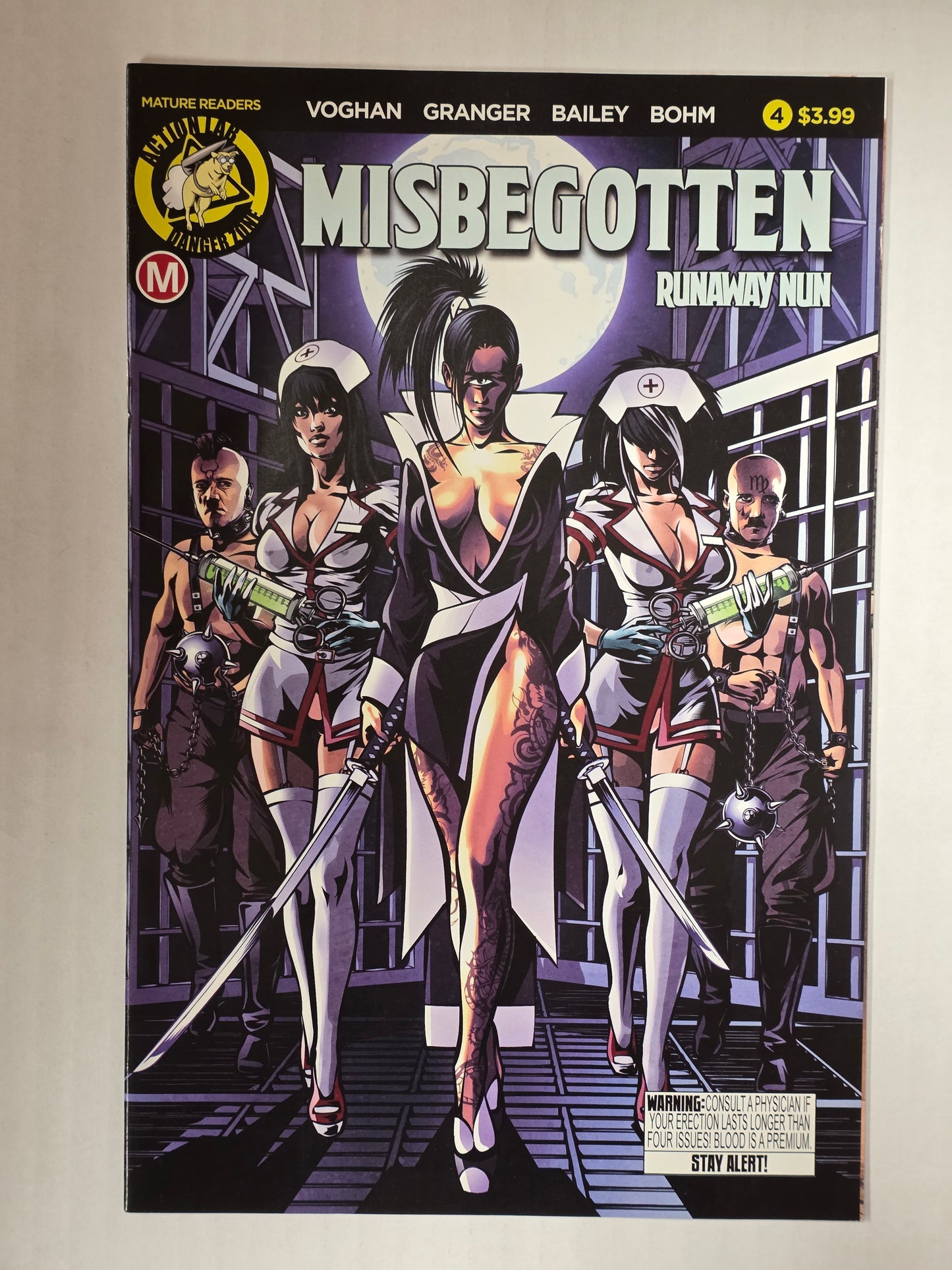 Misbegotten Runaway Nun #4 2017 First Printing NEAR MINT Cover Artist Justin Case Action Lab Danger Zone