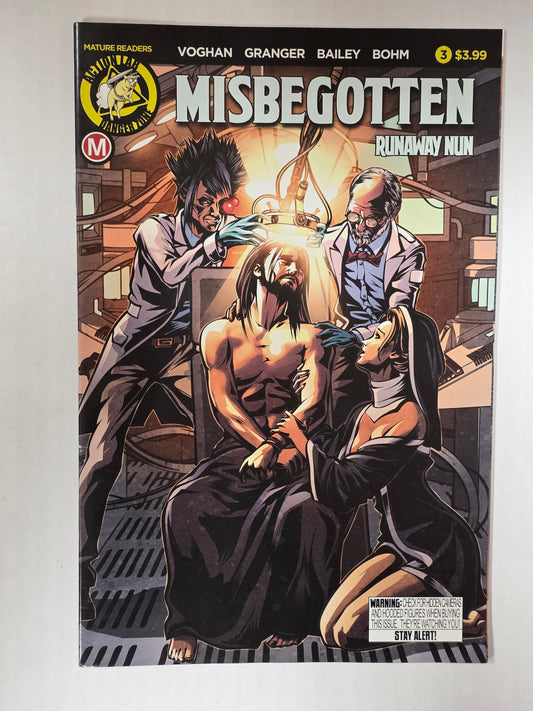 Misbegotten Runaway Nun #3 2017 First Printing NEAR MINT Cover Artist Justin Case Action Lab Danger Zone