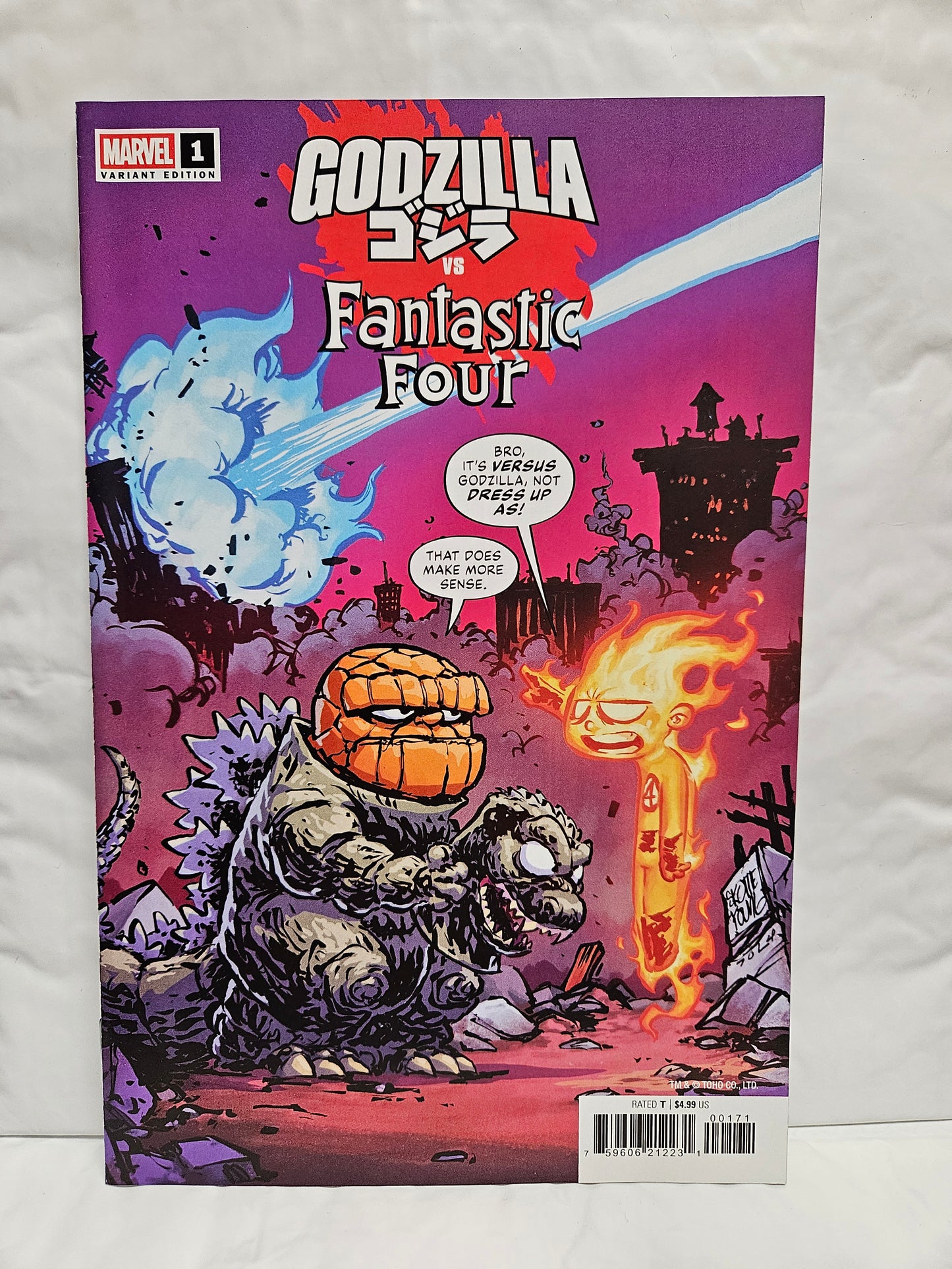 Godzilla VS Fantastic Four #1 Skottie Young Variant March 2025 MARVEL COMICS