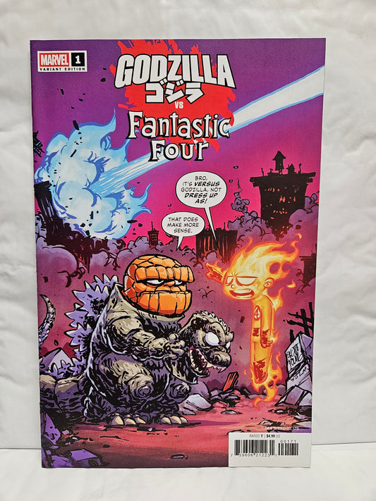 Godzilla VS Fantastic Four #1 Skottie Young Variant March 2025 MARVEL COMICS