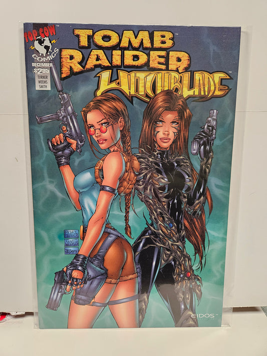 Tomb Raider / Witchblade #1 1997 TOP COW 1st Appearance Lara Croft in Comics