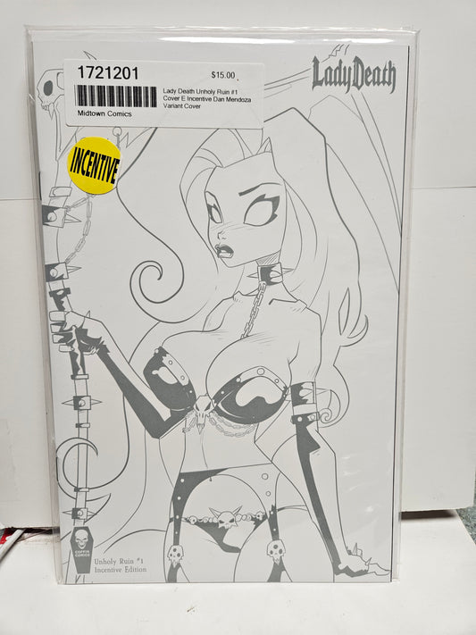 Lady Death Unholy Ruin #1 2018 Dan Mendoza Variant COFFIN COMICS