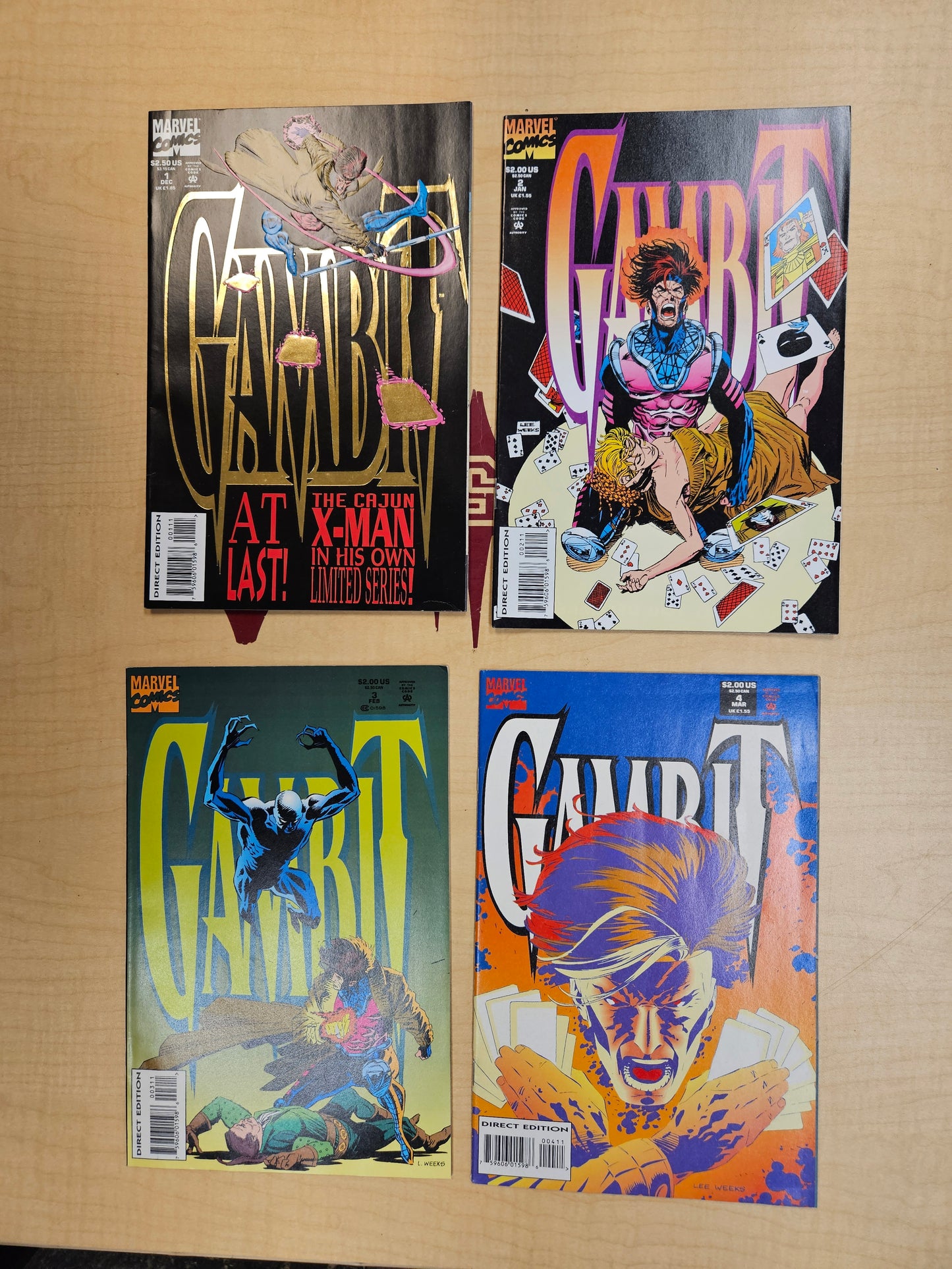 Gambit #1-4 1993 MARVEL COMICS