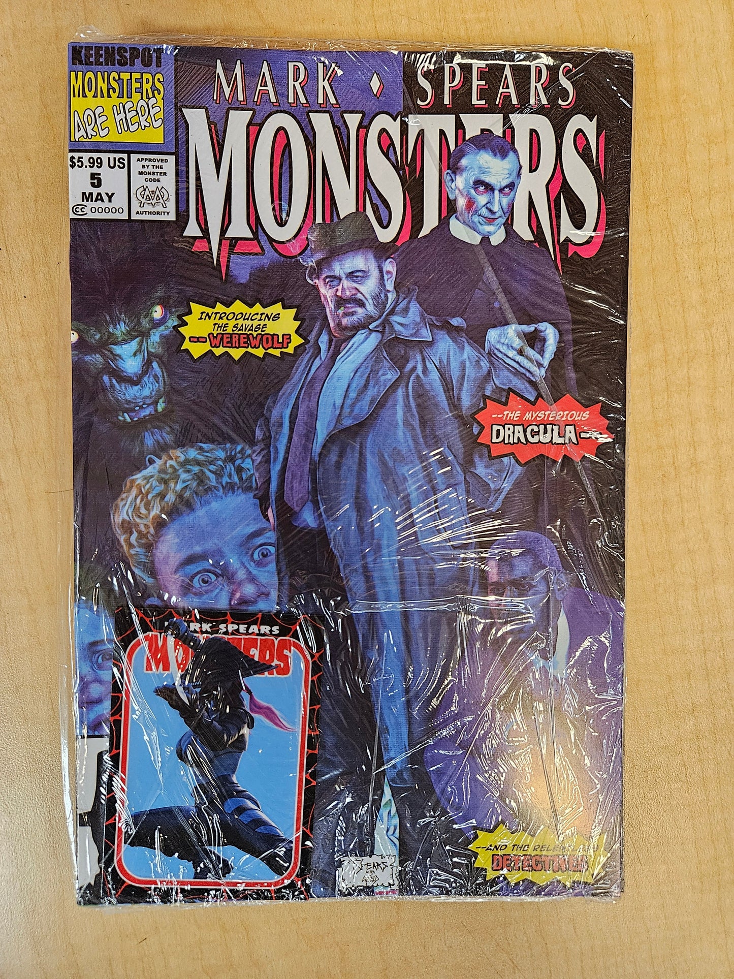 Monsters #5 Cover D Bagged/W New Mutants #98 Homage Mark Spears POLYBAG WITH TRADING CARD KEENSPOT