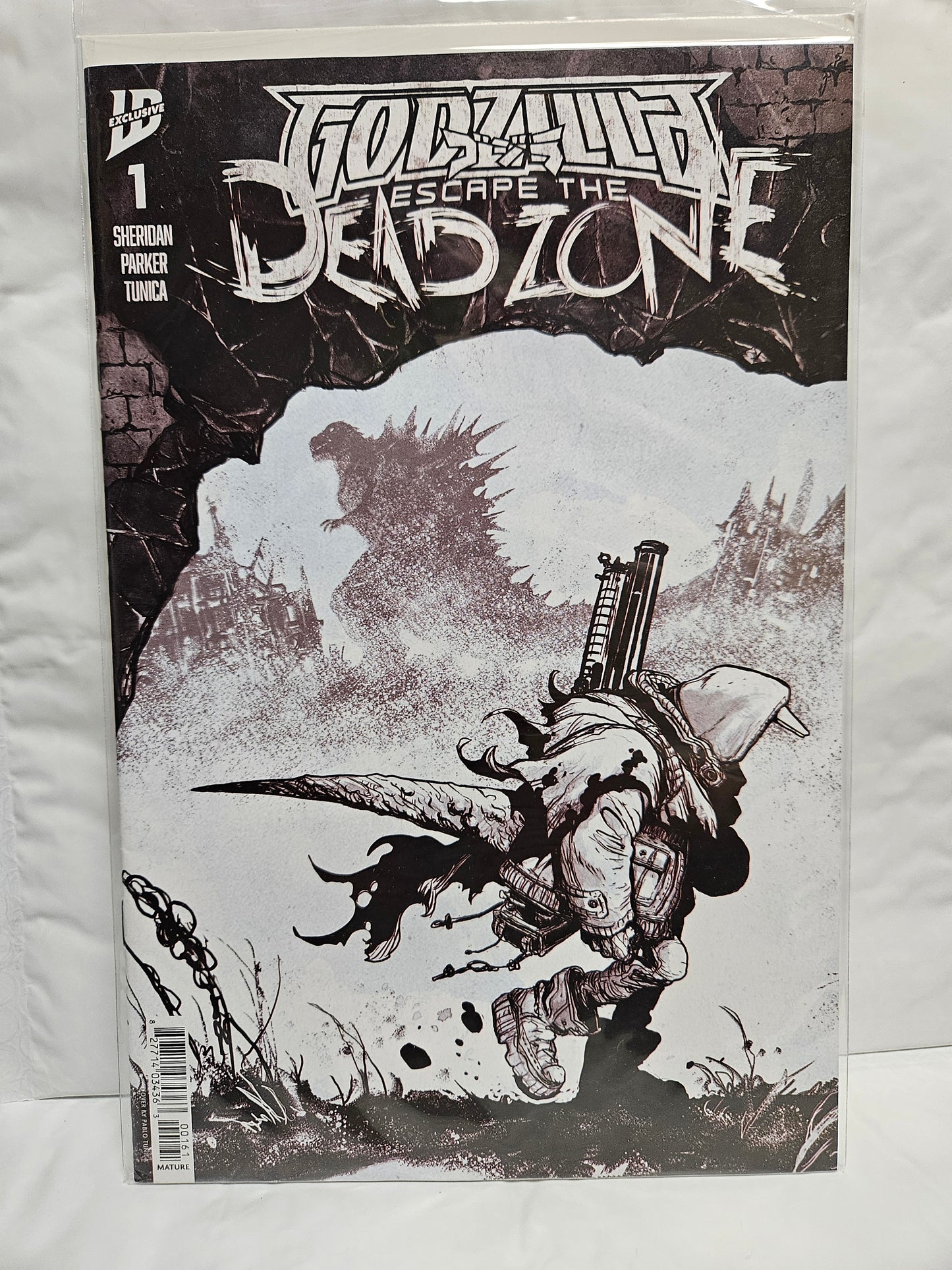 Godzilla Escape The Dead Zone #1 Cover A (B&W Variant) First Printing July 2025 IDW