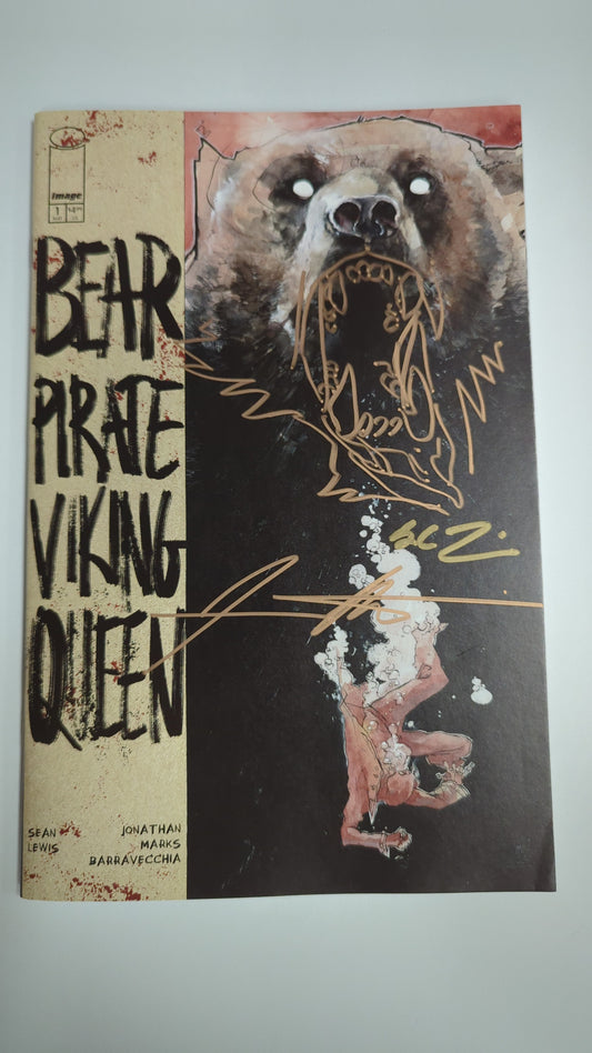 Bear pirate Viking Queen #1 Autograph and Remark