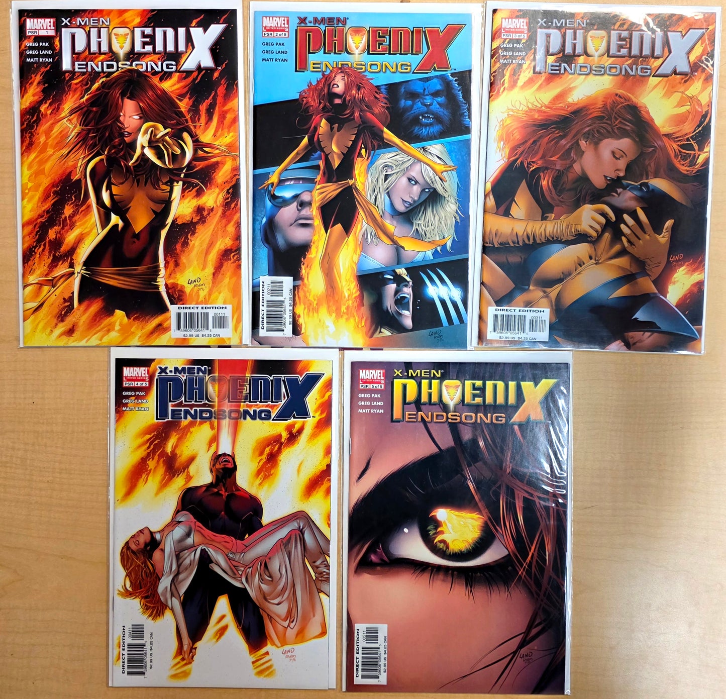 X-Men Phoenix Endsong #1-5 Complete Run NEAR MINT MARVEL