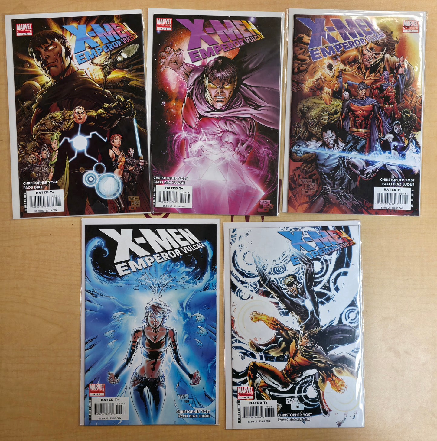 X-Men Emporor Vulcan #1-5 Complete Series NEAR MINT