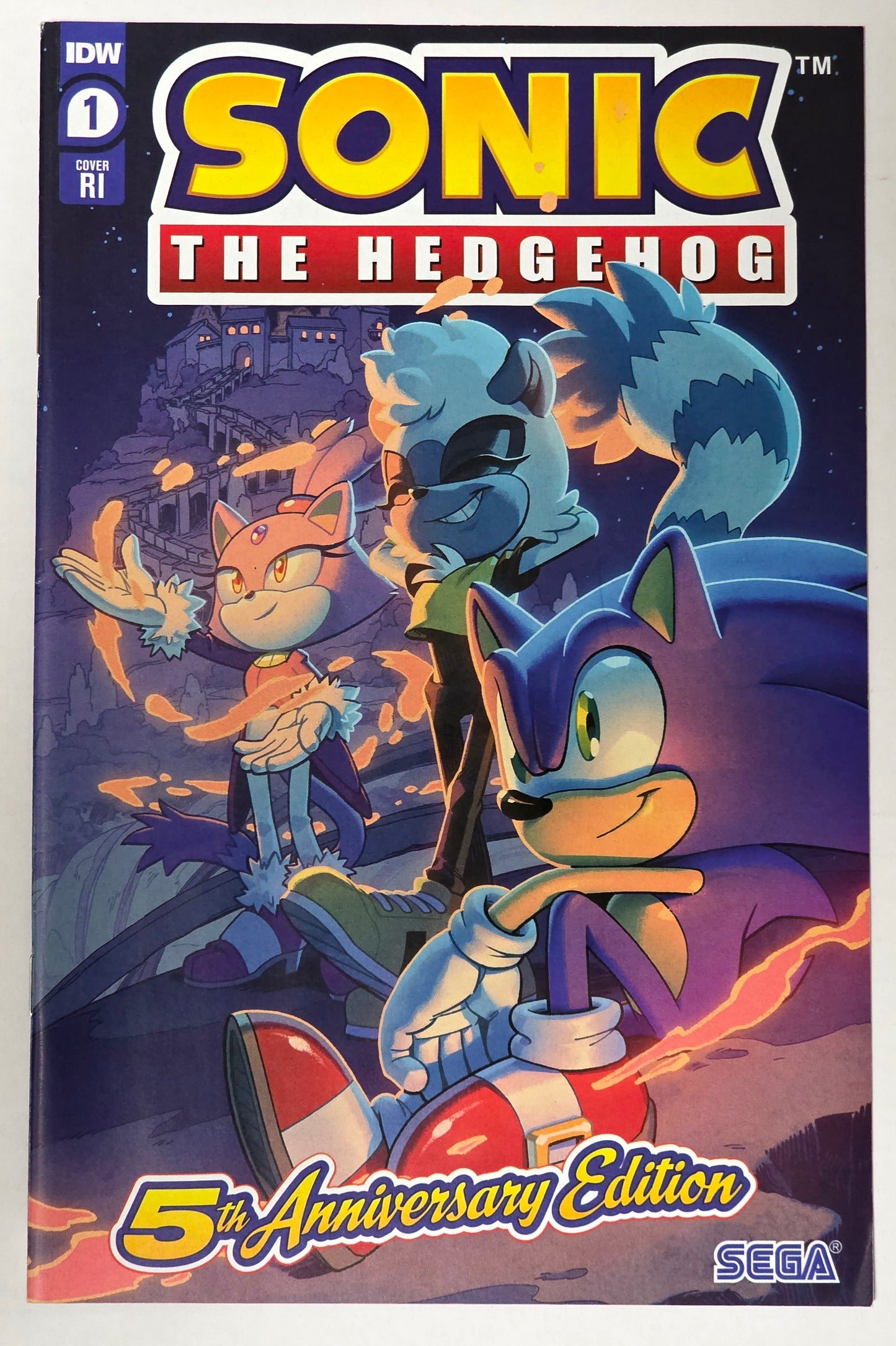 Sonic the Hedgehog #1 Retailer Incentive Cover 1:25 Evan Stanley 5th Anniversary Edition NEAR MINT IDW SEGA